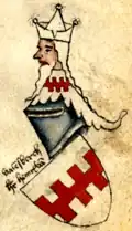 Wappen der „Varesberch“ im Armorial Bellenville, ca. 1380