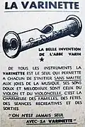 Varinette in Frankreich, 1920er Jahre, mit Membranen an beiden Enden