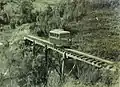 Vauxhall-Schienenbus (Baujahr 1938) auf der Trestle-Brücke, 1963