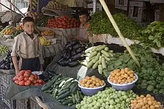 Gemüse-Marktstand in Haditha