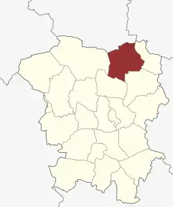 Lage des Bække Sogn in der Vejen Kommune