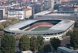 Luftbild des Velodromo Maspes-Vigorelli (2018)