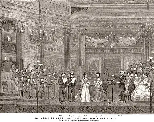 Aufführung des Requiems von Giuseppe Verdi am 25. Mai 1874