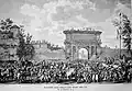 Einzug der Truppen Napoleons durch die Porta Romana