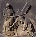 Veronika reicht Jesus das Schweißtuch