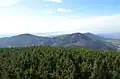 Blick von Javorníku zum Veřovické vrchy
