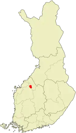 Lage von Veteli in Finnland