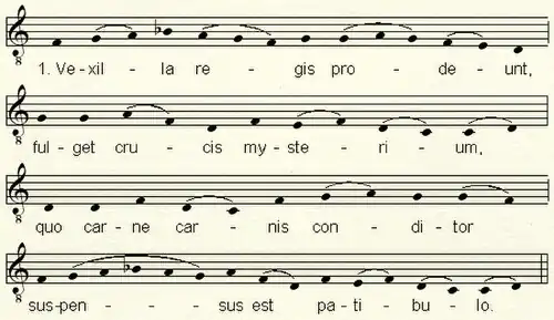 Die Anfangstakte der Vertonung von Anton Bruckner