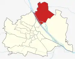 Lage von Floridsdorf in Wien (anklickbare Karte)
