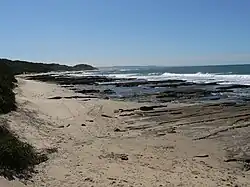 Dünenlandschaft bei Queensberry Bay am Indischen Ozean