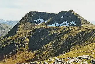 Blick vom Grat zum Faochaq auf den Sgùrr na Skìne