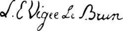 Signatur É. Vigée Le Brun