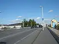 Fahrstreifen vor dem Neubau