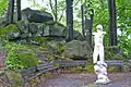 Skulptur des Mädchens aus „Hanneles Himmelfahrt“ von Josef Thorak vor der Villa in Agnetendorf