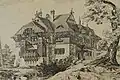 Entwurf der Villa Dürfeld