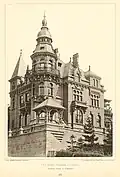 Villa Dicke in (Wuppertal-)Barmen von Architekt Weber – Moderne Neubauten, 2.&nbsp;Jahrgang&nbsp;1895, Tafel&nbsp;23