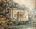 Villa Reuter im Jahr 1866 (Aquarell des Architekten Ludwig Bohnstedt)