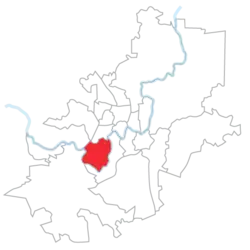 Lazdynai rot eingezeichnet
