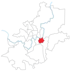 Senamiestis rot eingezeichnet