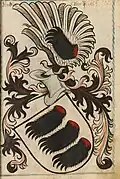 Stammwappen der Vintler von Platsch (Tiroler), nach Scheibler (zwischen 1450 und 1580)