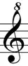 Oktavierter Violinschlüssel