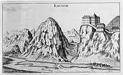 Besitz der Gräfin Rosina von Steinpeiss im 17. Jahrhundert: Steirische Burg Katsch.