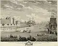 1517 ließ Franz&nbsp;I. am Atlantik Le Havre anlegen (Darstellung des Besuchs Ludwigs&nbsp;XV. 1747)