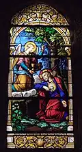 Jesus am Ölberg, Fenster in der Kirche St-Pierre in Visseiche