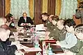 Sitzung des Verteidigungsministeriums mit Präsident W. Putin