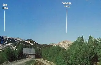 Šija und Vogel von Nordosten