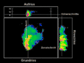 Struktur einer Vol-CAPPI-Anzeige bei einem Wetterradar