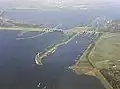 Volkerak mit Schleusen im Osten