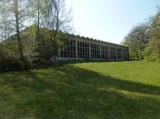 Volksschwimmhalle Typ B „Bitterfeld“, Foto: Volksschwimmhalle Lankow in Schwerin (1976)