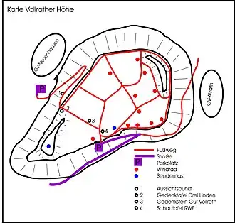 Karte der Vollrather Höhe
