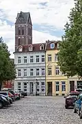 Ziegenmarkt, Breite Straße und Turm Marienkirche