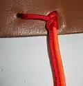 Fertig zugezogener Gleitknoten