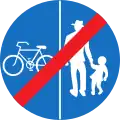 17a-d: Ende des Geh- und Radweges (getrennt geführter Weg)