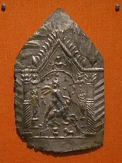 Silberblech aus dem Mithräum bei Stockstadt, heute im Saalburgmuseum