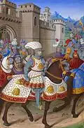 Stachelschweine auf der Tunika der Truppen von König Ludwig XII. beim Ritt nach Genua