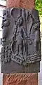 Würzburg, Schottenanger, Denkmal für Hans Böhm (Detail des Bronzefrieses)