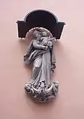 Hausmadonna von Jakob van der Auwera in Würzburg, um 1713 (heute in der Domerpfarrgasse 10)