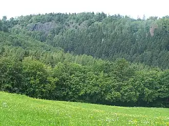 Blick von Osten auf den Hangstein