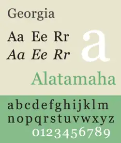 Schriftbeispiel für Georgia