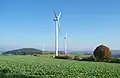 Windpark auf dem nordwestlichen Ortsgebiet