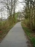 Abgebauter Teil der Strecke bei Westkirchen, heute genutzt als Rad- und Wanderweg