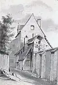 Das Torhaus des Kütertors, gezeichnet von Carl Julius Milde im Jahre 1838