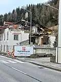 Demolierung des Weißen Rössls, Blickrichtung Innsbruck (14. März 2025)