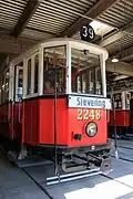 Triebwagen&nbsp;H1 Nr.&nbsp;2248, besteckt als 39er mit Stirntafel nach Sievering
