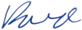 Unterschrift von Paige