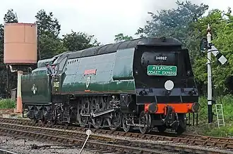 West Country 34007 Wadebridge als betriebsfähige Museumslokomotive 2007 auf der Gloucestershire Warwickshire Railway